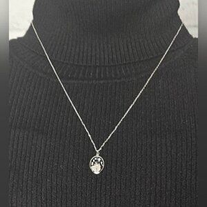 Charmed Aroma Starry Night Silver Pendant Necklace w/ Code CR5KQR
